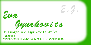 eva gyurkovits business card